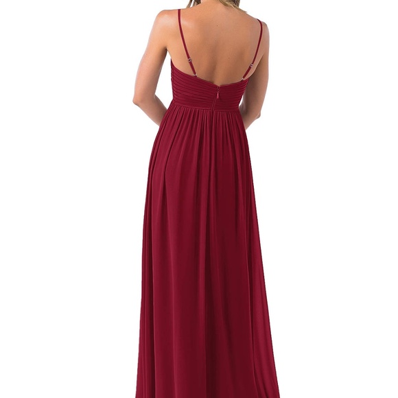 Burgundy Alia bridesmaid dress from Azazie, size A2 - Picture 3 of 9